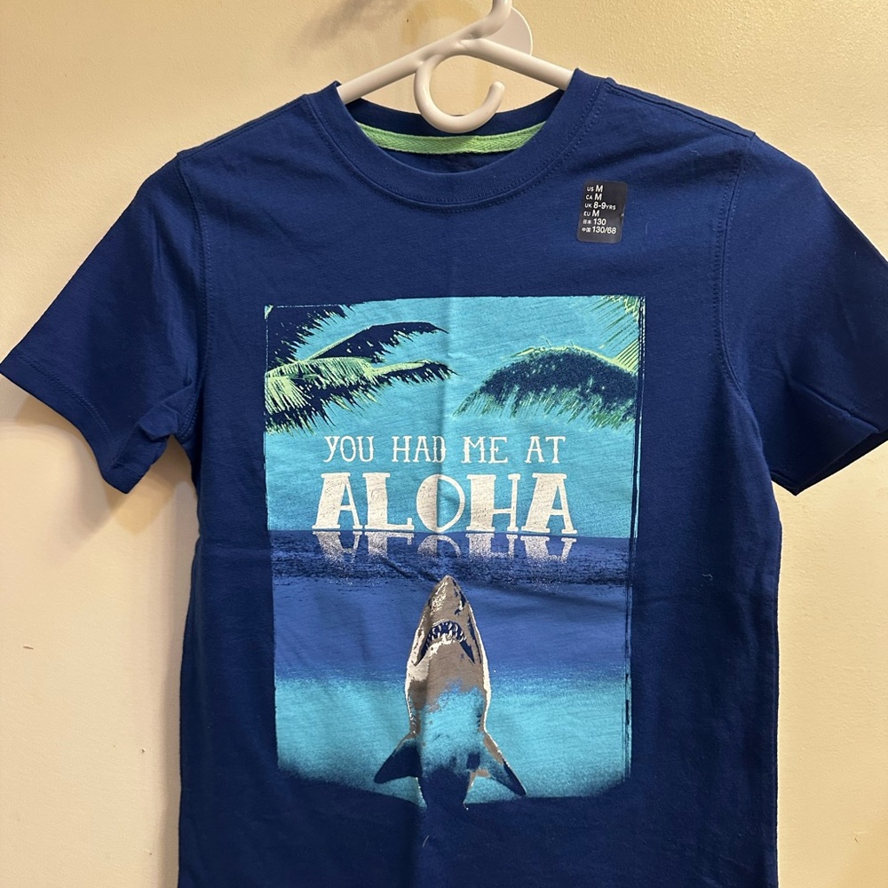 GAP Blue Aloha Shark Tee
